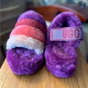 UGG Purple Fluffy Slippers | women’s size 6